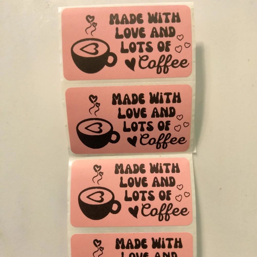 💙100 Coffee- Shipping Labels Thermal Packaging Stickers 2.25